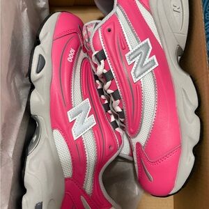 New Balance Kids' Pink and White Shoes